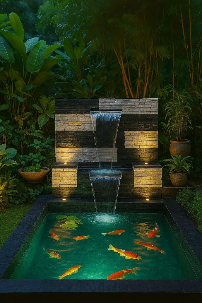 Acuario de peces discos 